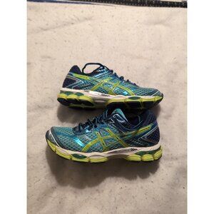 Asics Gel-Cumulus 16 Athletic Lace Up Shoe Womens Size 6.5 T489N Blue Green